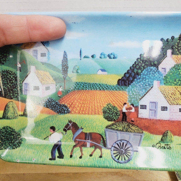 4 Mebel Vintage Mini Italy Naive Painting Tray - Picture 10 of 10